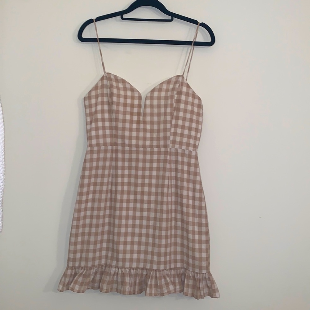 Revolve Superdown Checkered Fitted Mini Dress